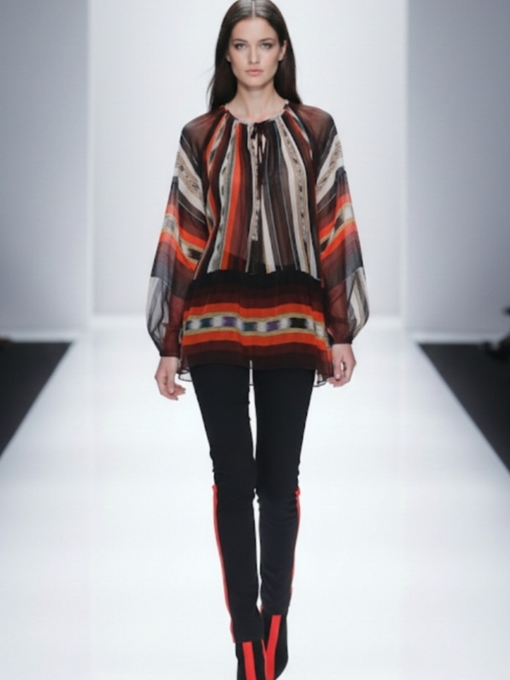 Mes Demoiselles Sheer Striped Tunic